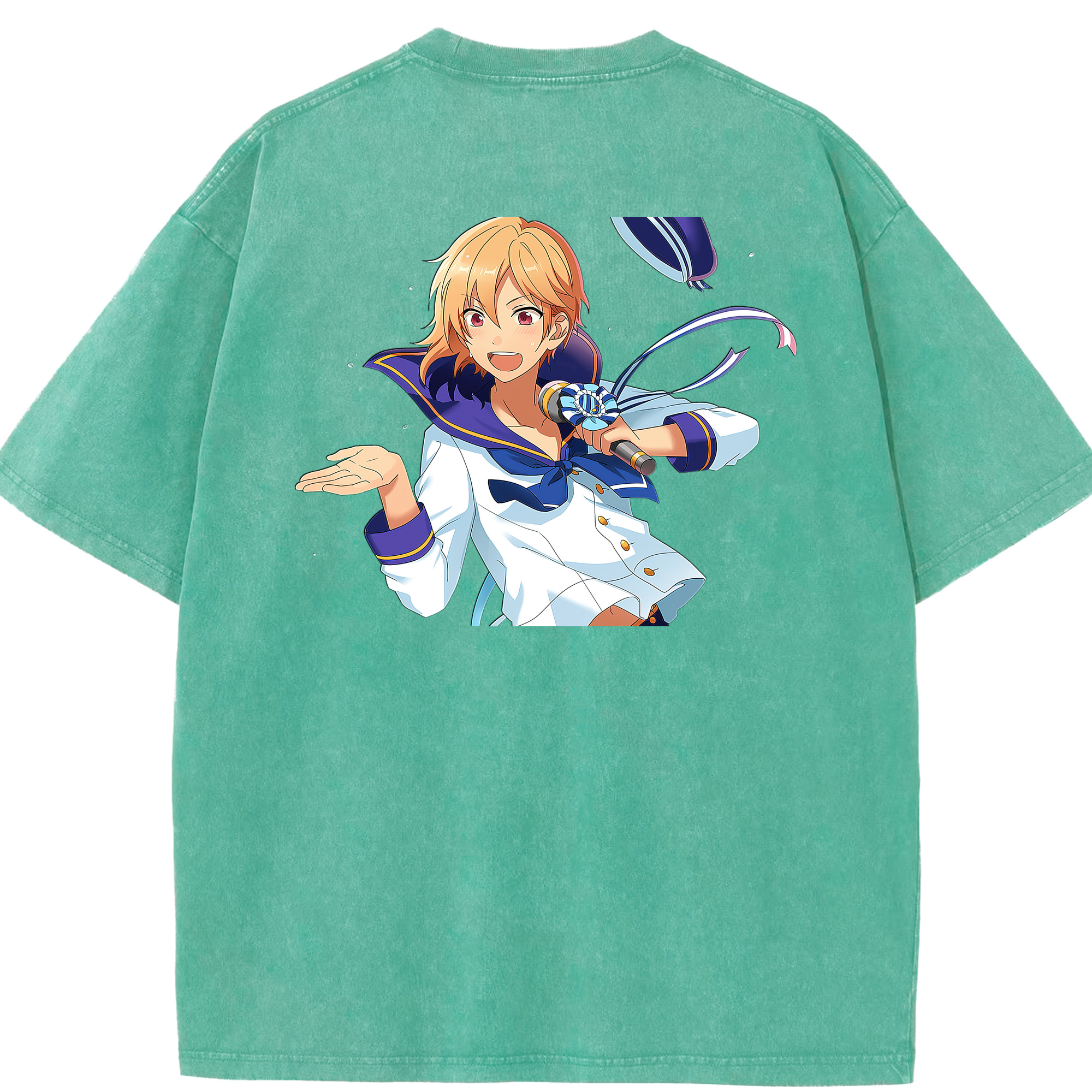 （画像用） あんさんぶるスターズ! Ensemble Stars 綿100% ヴィンテージ風 半袖Tシャツ（背面プリント）